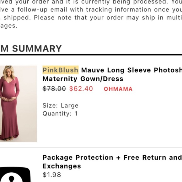 Pinkblush maternity dress - Picture 2 of 3